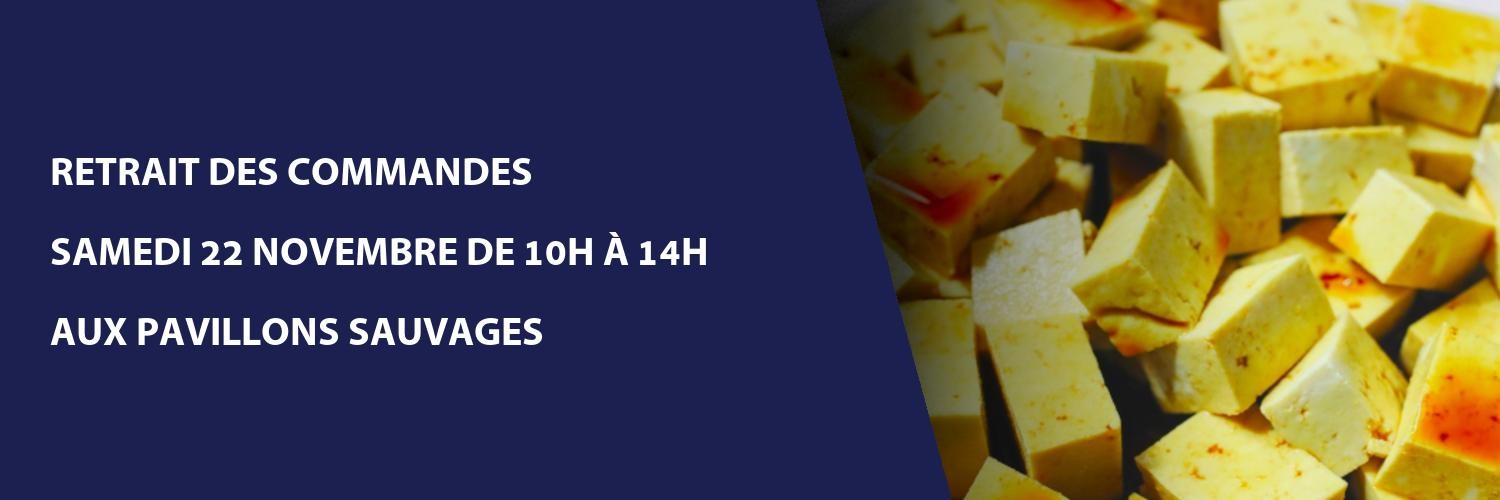 Retrait des commandes aux pavillons sauvages le samedi 22 novembre de 10h à 14h