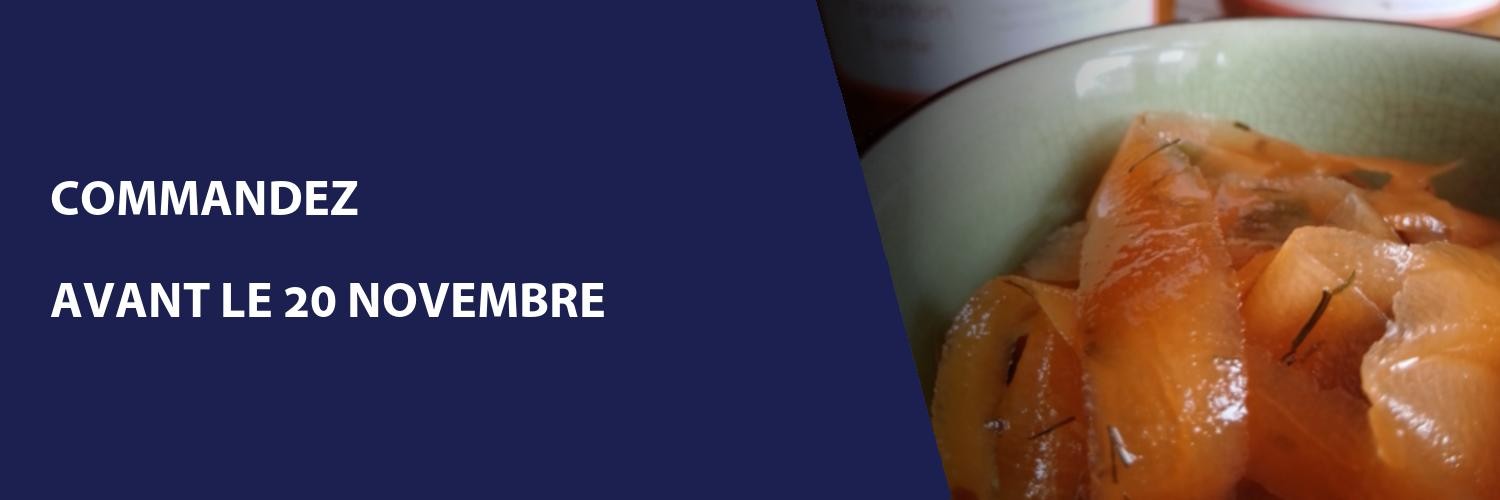 Fermeture des commandes le 20 novembre à minuit