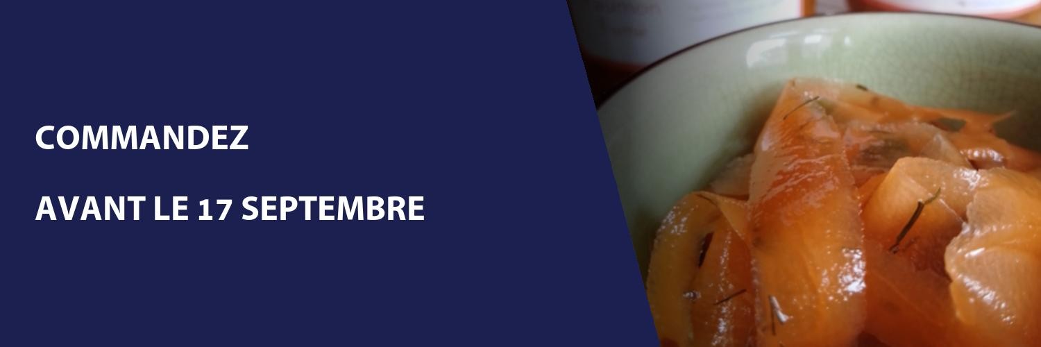 Fermeture des commandes le 17 septembre à minuit